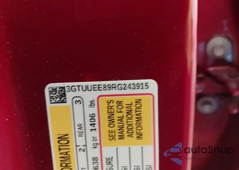 2024 GMC Sierra K1500 At4 from USA, damaged, VIN 3GTUUEE89RG243915